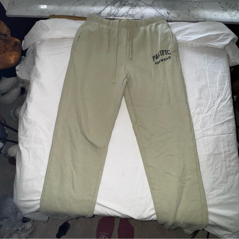 PacSun Women's Medium Olive Green Fleece Sweatpants - Joggers